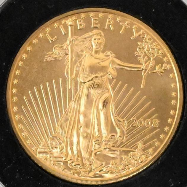 2008 $10 Dollar 1/10 Ounce Gold American Eagle (1 of 2)