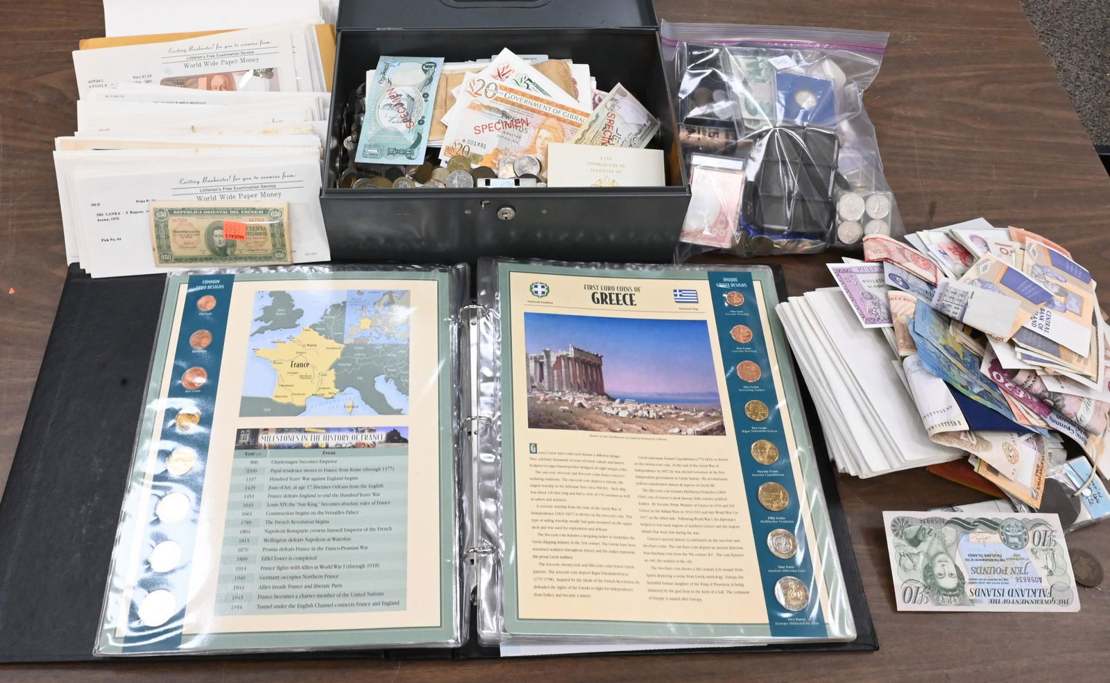 Large Group of Miscellaneous Foreign Coins and Currency (1 of 8)