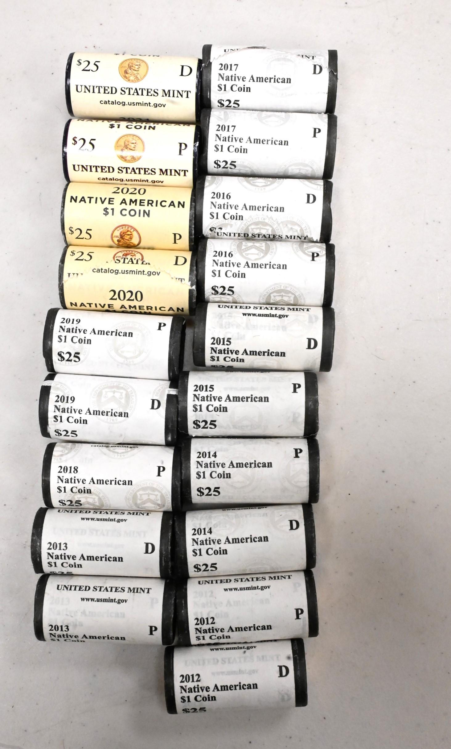 19 U.S. Mint Rolls (1 of 2)