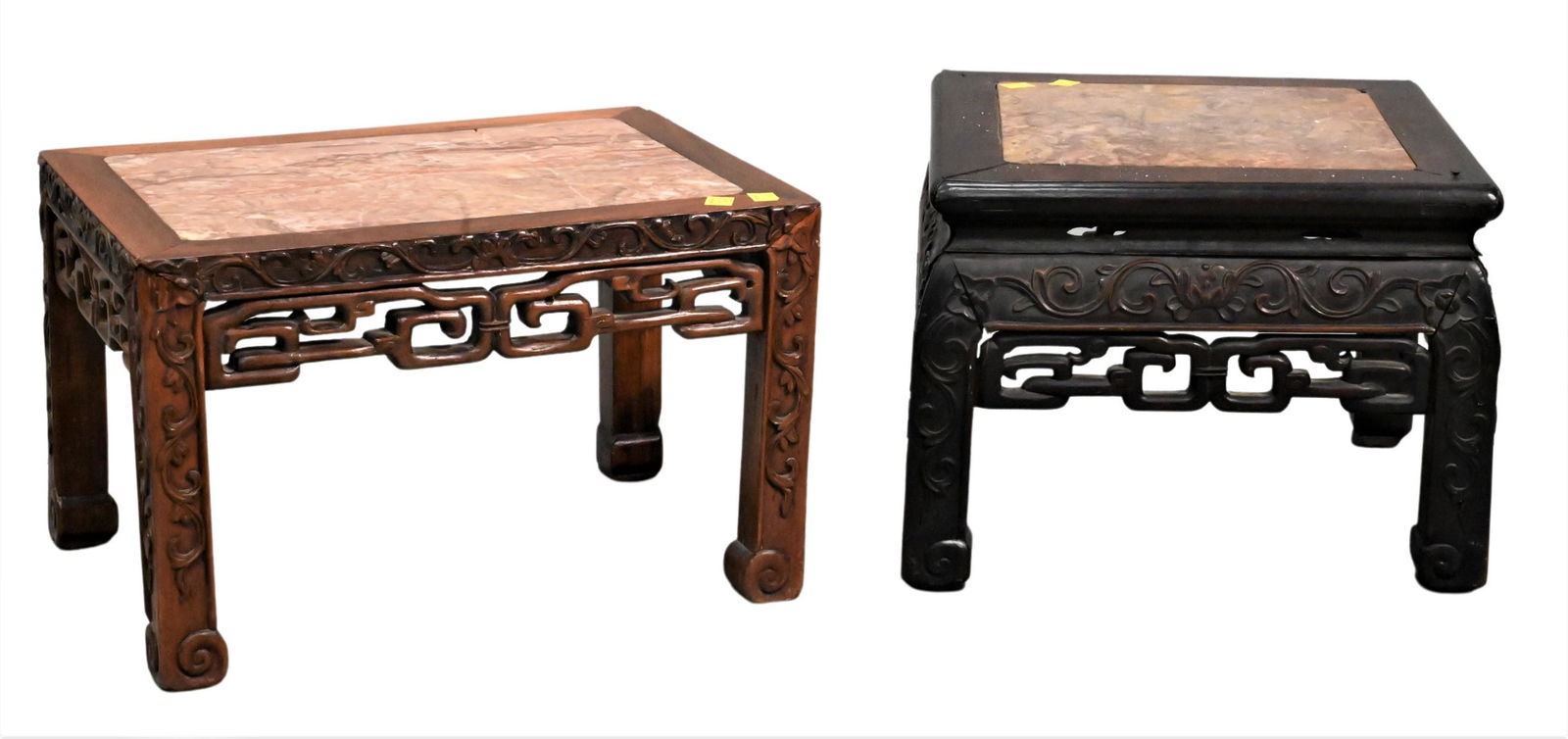 Two Chinese Carved Hardwood Stands (1 of 6)