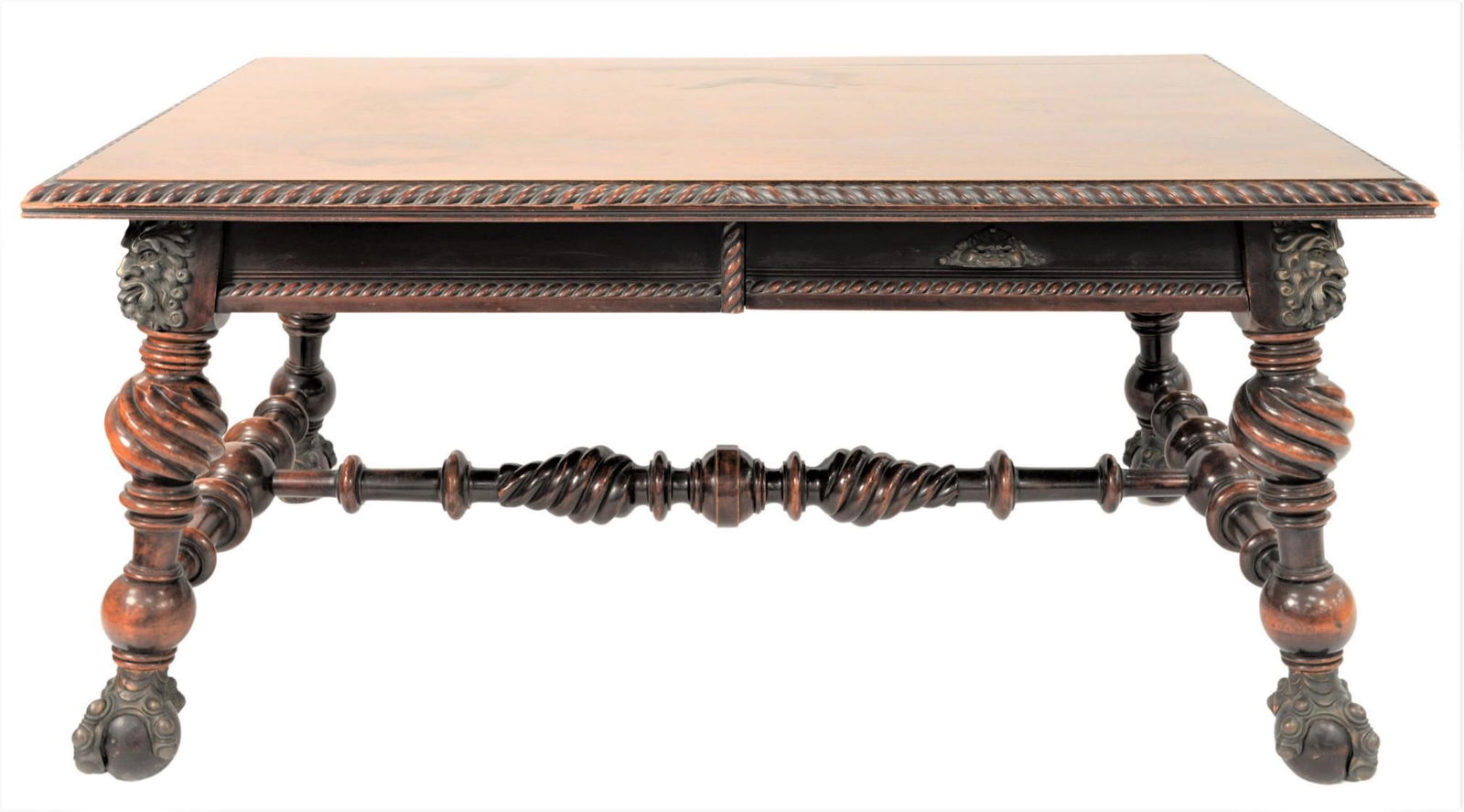 Victorian Mahogany Library Table (1 of 4)