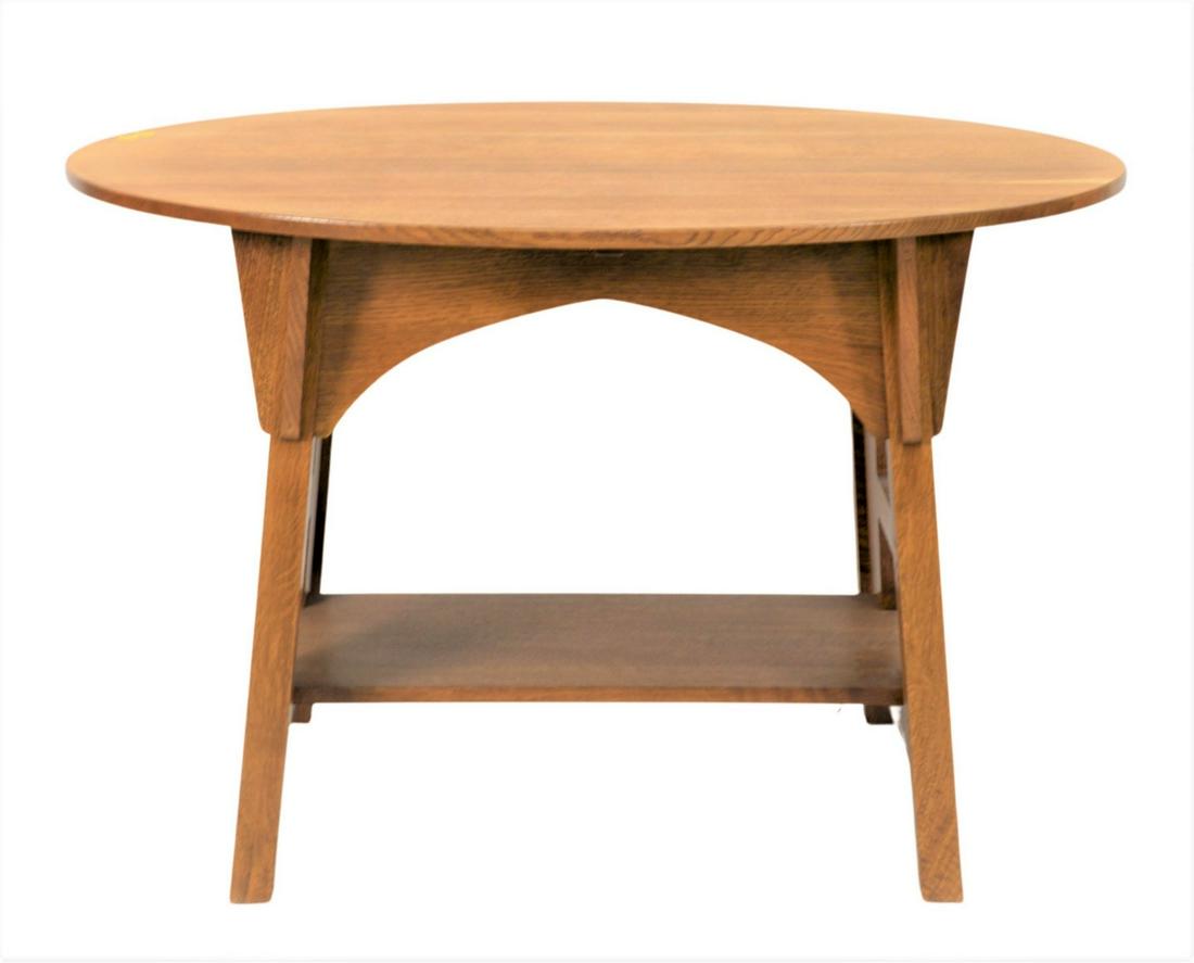 Stickley Limbert Commemorative Oak Library Table (1 of 5)