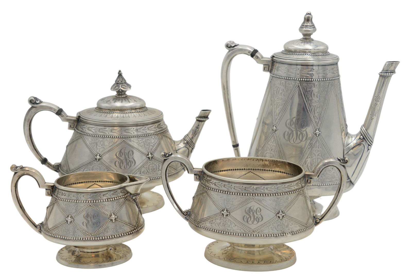 Robert Hennell Four Piece Sterling Silver Tea Set (1 of 8)