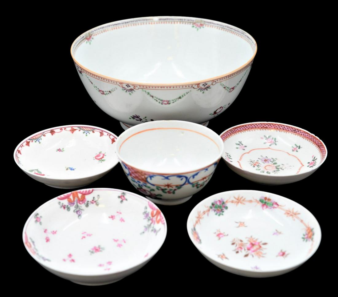 Six Piece Chinese Export Porcelain Lot (1 of 8)