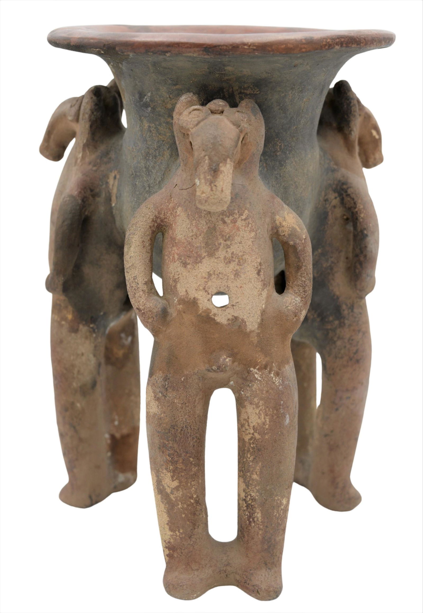Pre-Columbian Tripod Figural Pottery Vessel or Bowl (1 of 9)