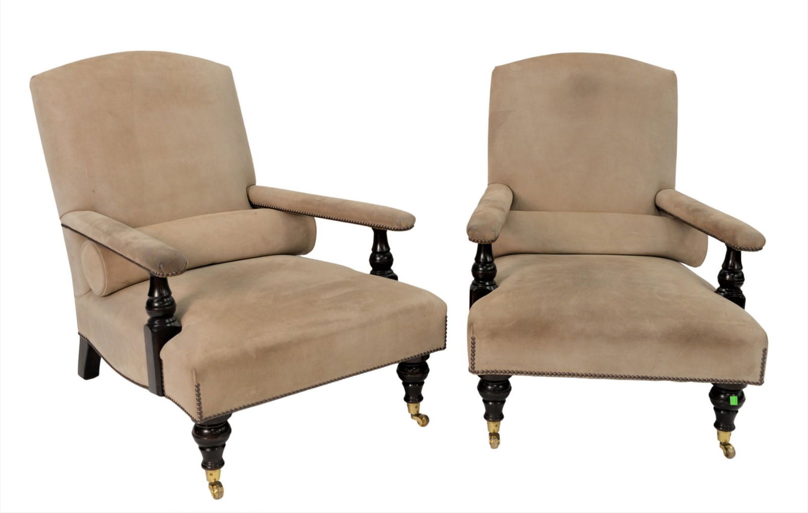 A Pair of Upholstered George Smith Edwardian Chairs (1 of 6)