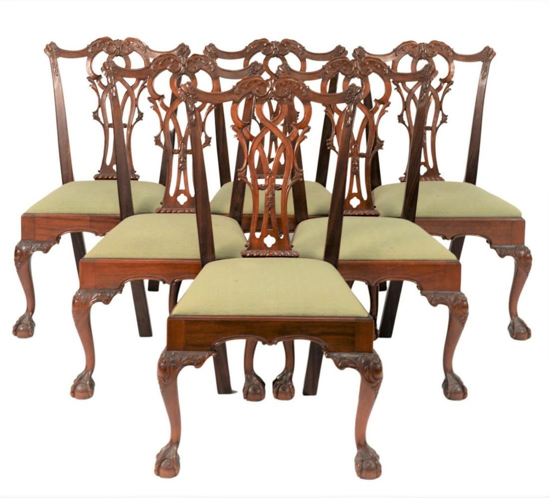 Fineberg Set of Six Chippendale Style Dining Chairs (1 of 6)