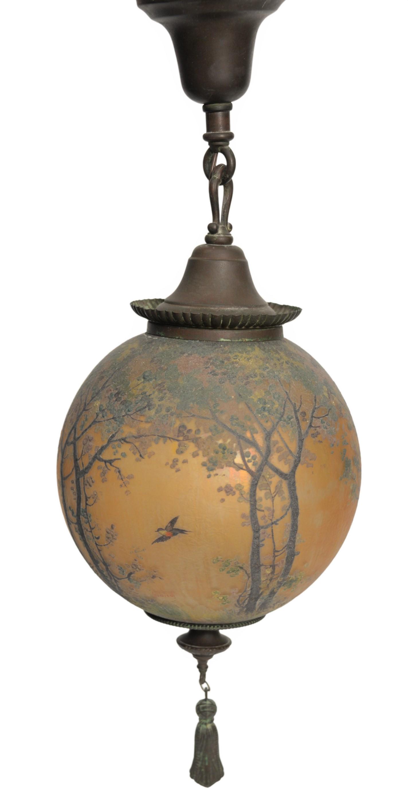 Handel Globe Shade Hanging Lamp (1 of 5)