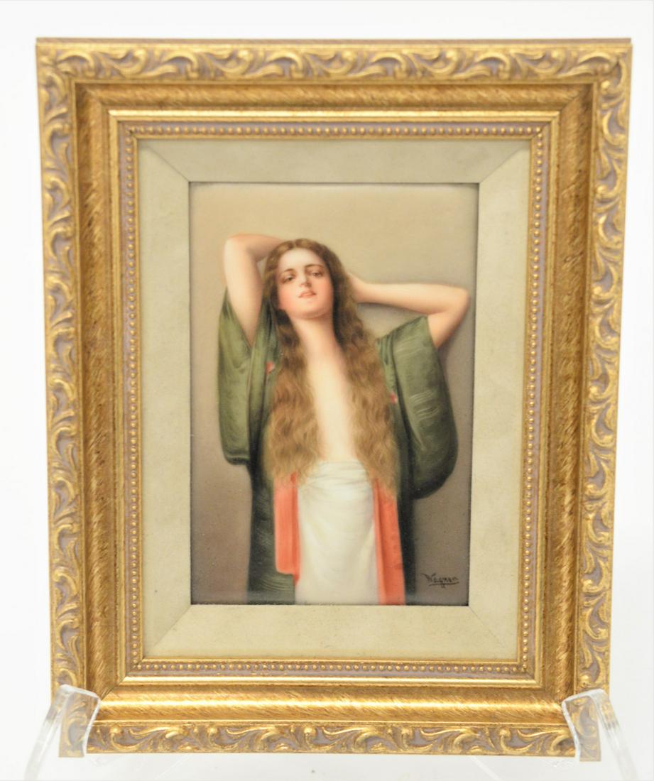 Wagner German Porcelain Hand Painted Plaque (1 of 6)