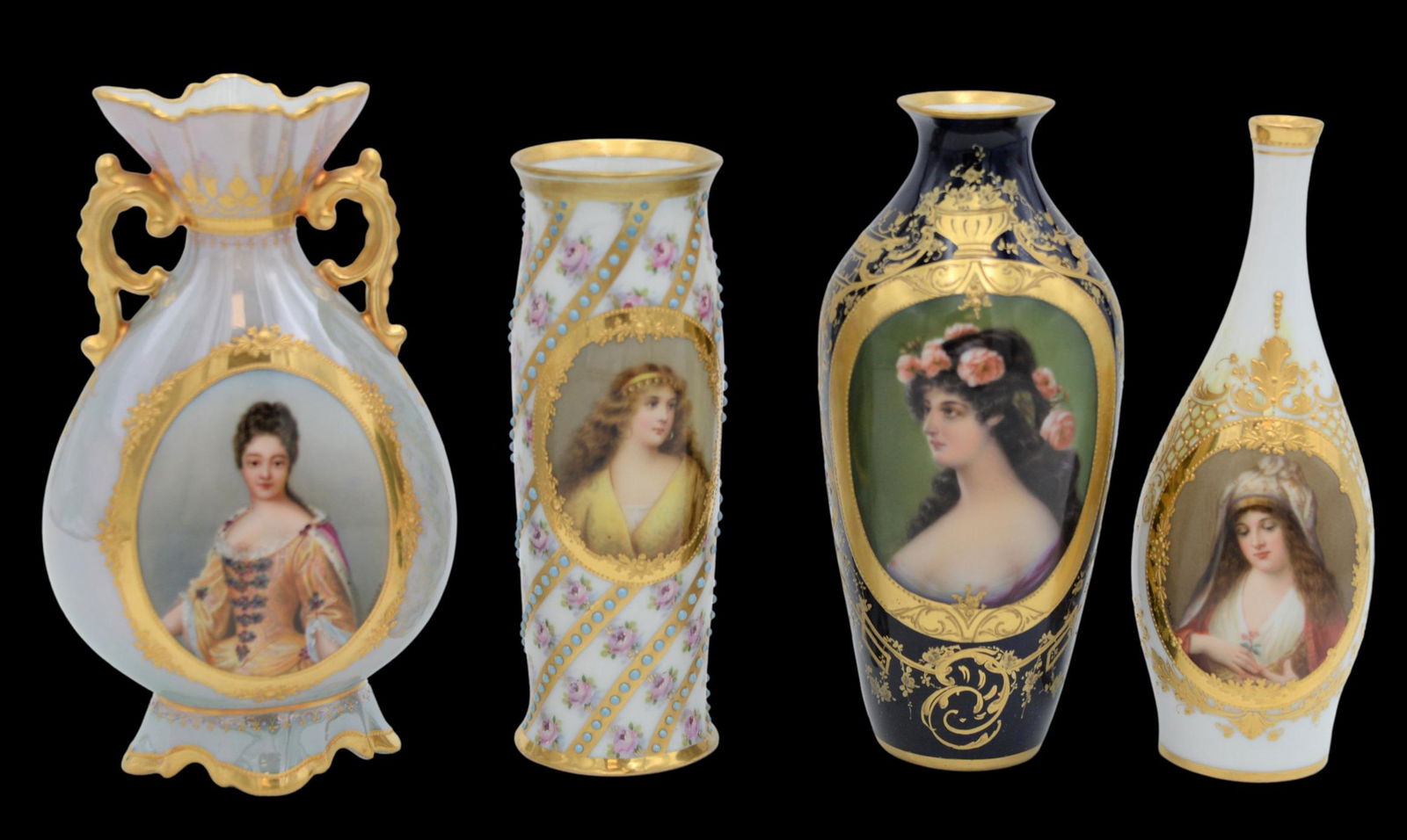 Four Royal Vienna Portrait Vases (1 of 11)