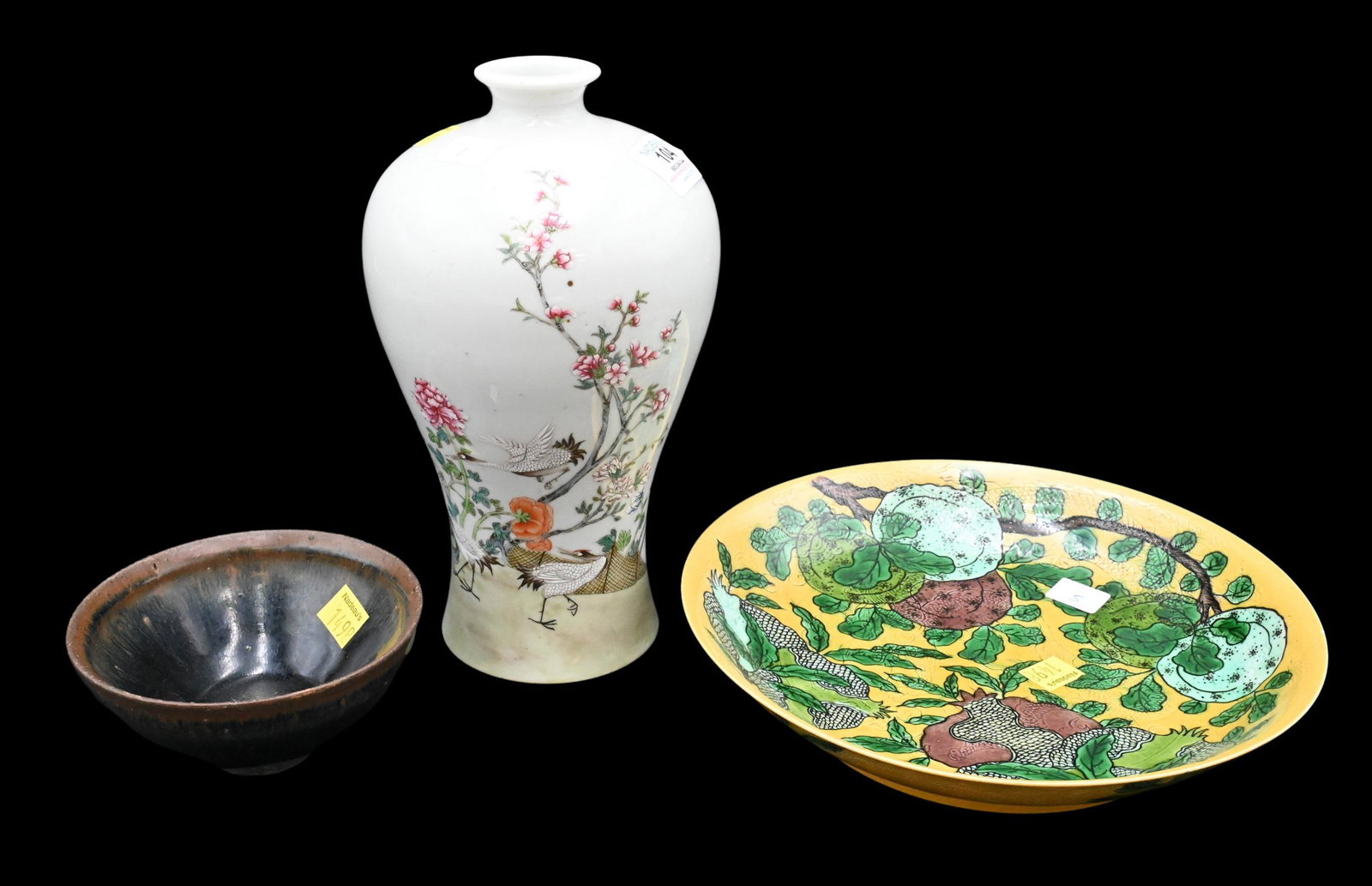 Three Piece Chinese Porcelain Lot (1 of 7)