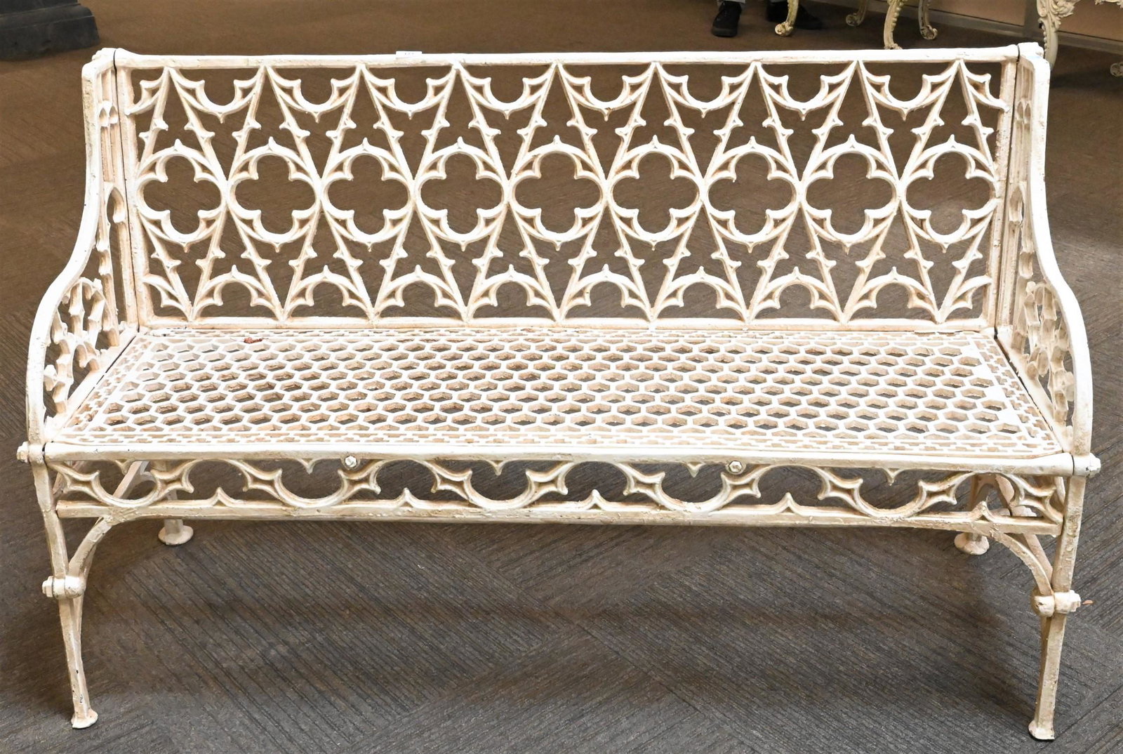Val D'Osne Gothic Style Cast Iron Outdoor Bench (1 of 5)