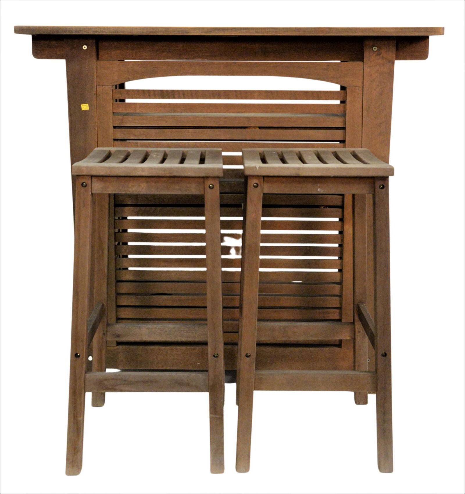 Three Piece Teak Outdoor Bar Set (1 of 5)