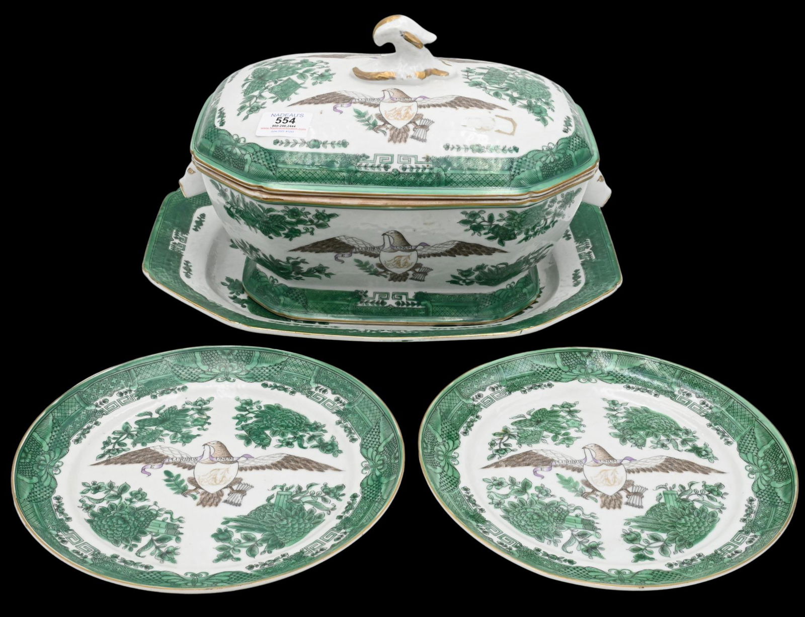 Four Piece Fitzhugh Style Porcelain Set (1 of 8)