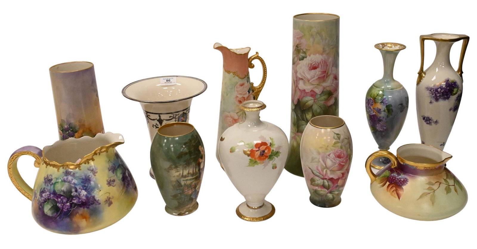 11 Piece Belleek Hand Painted Porcelain Lot (1 of 8)