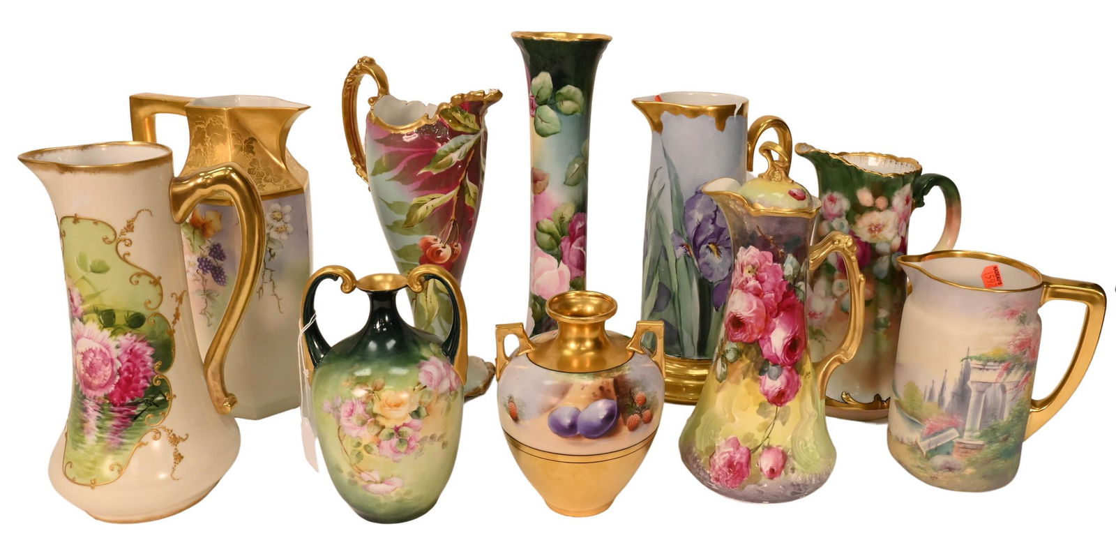 10 Piece Limoges Hand Painted Porcelain Grouping (1 of 10)