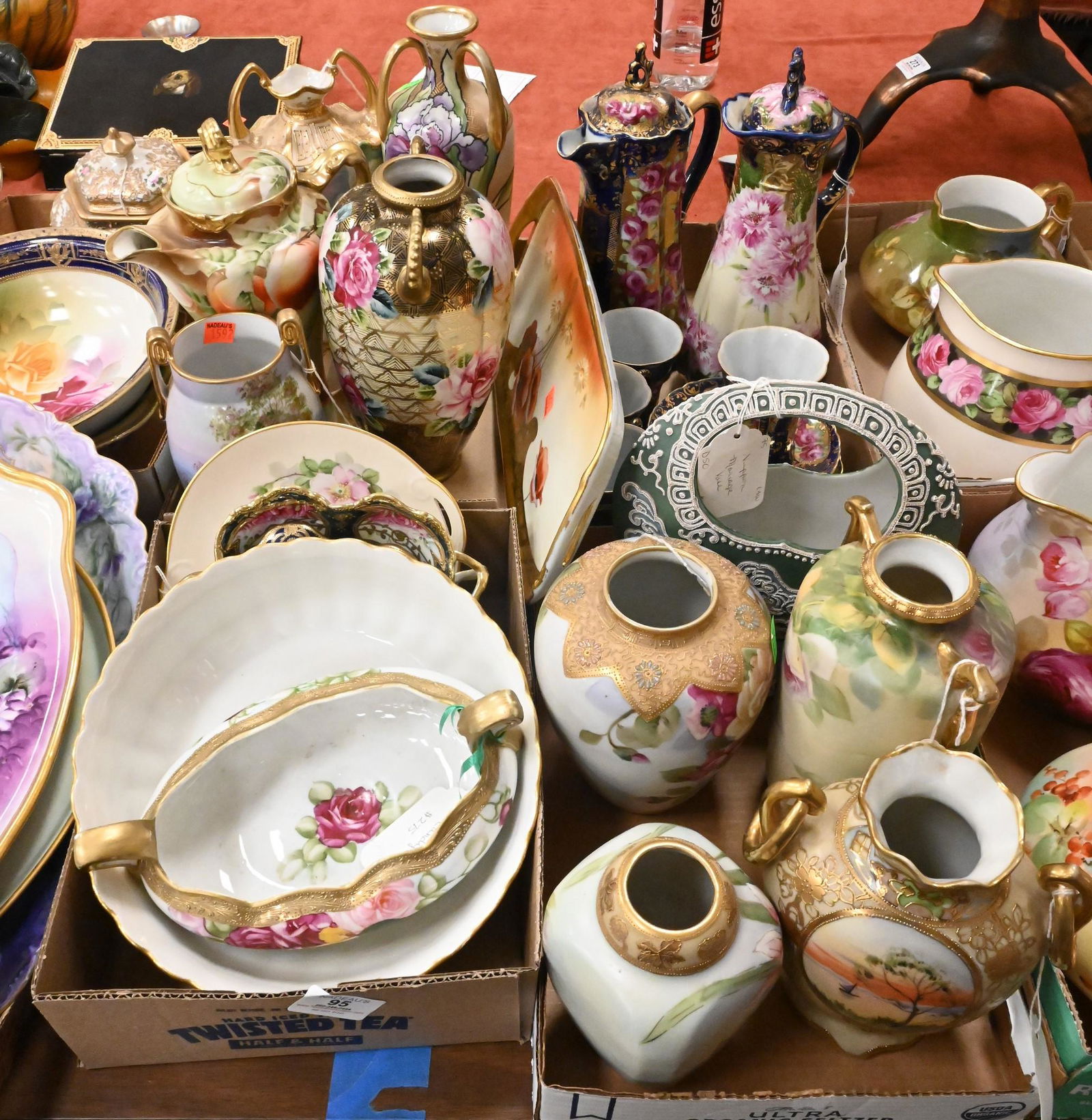 Four Tray Lots of Nippon Hand Painted Porcelain (1 of 6)