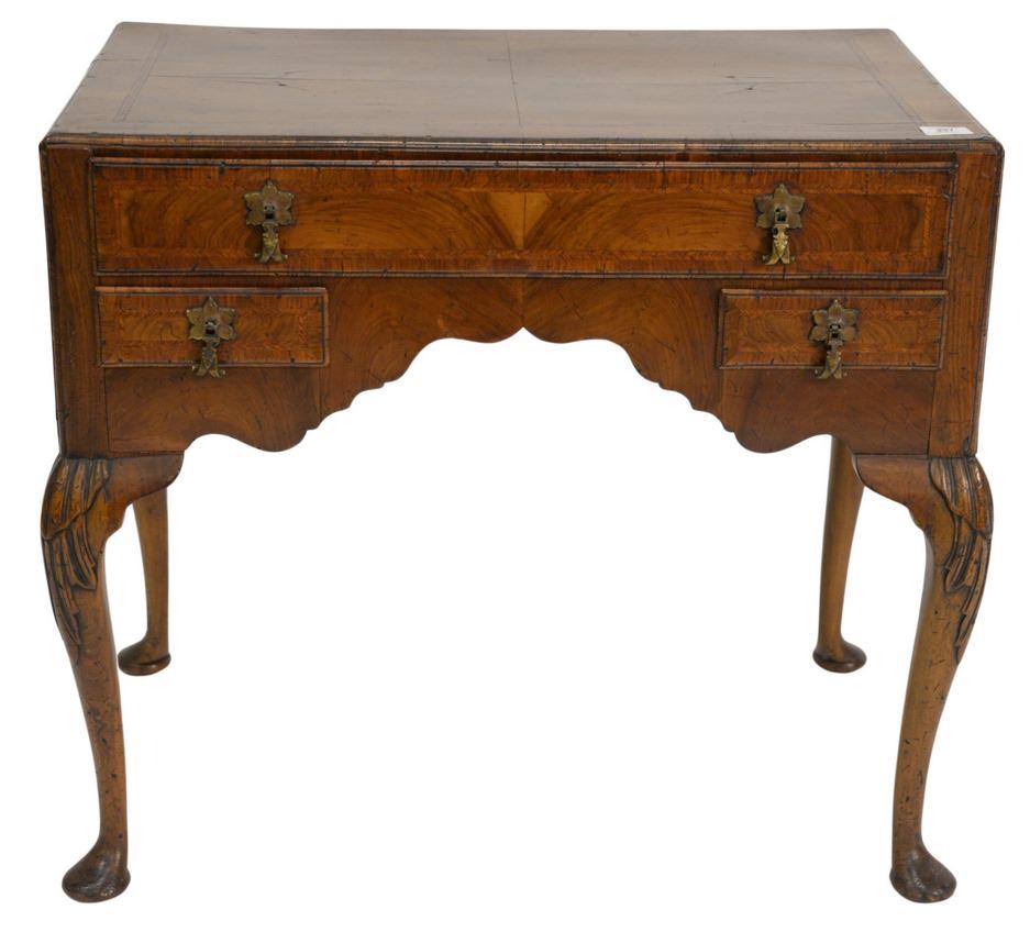 George III Style Walnut Lowboy (1 of 4)