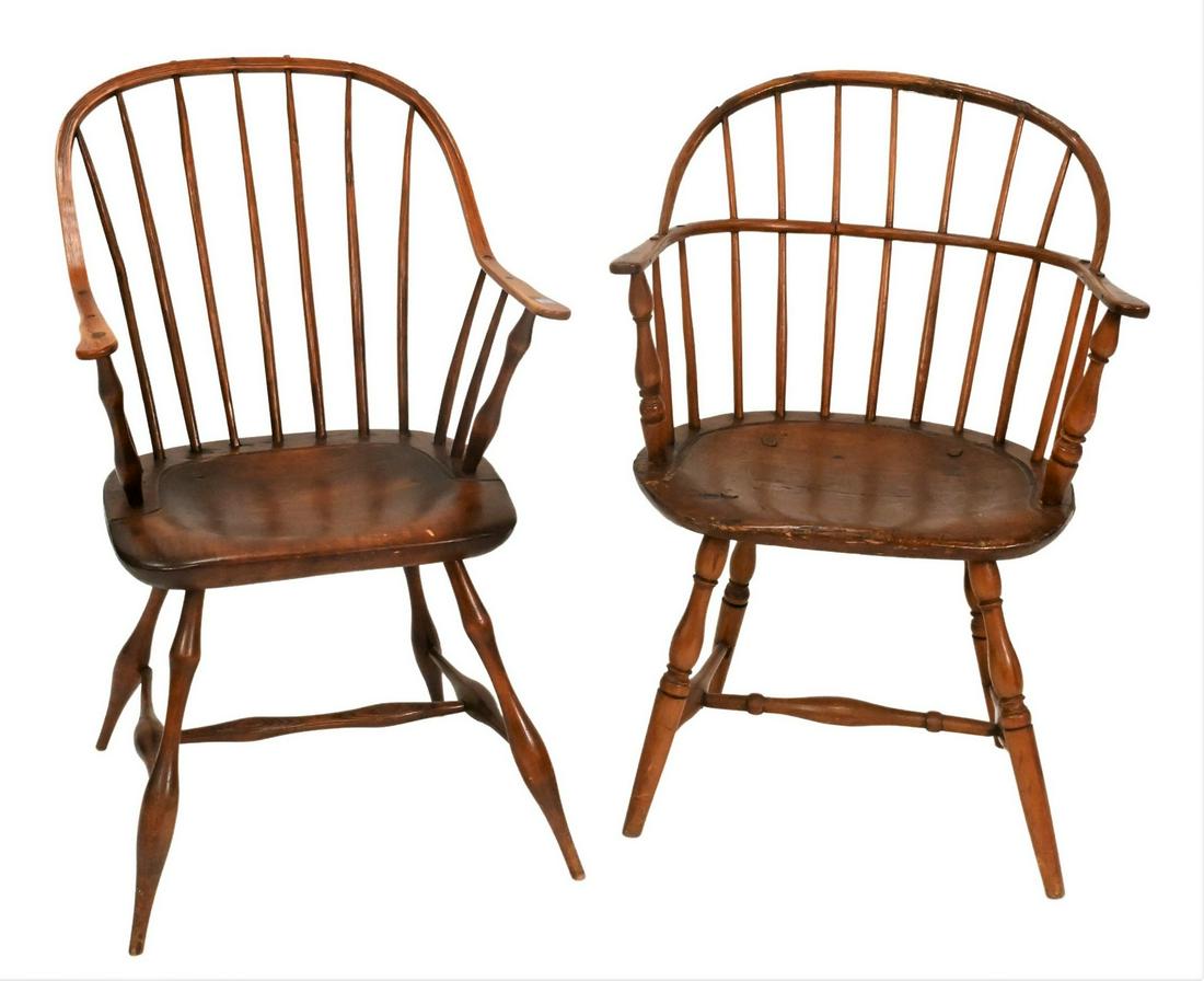 Two American Windsor Armchairs, (1 of 6)