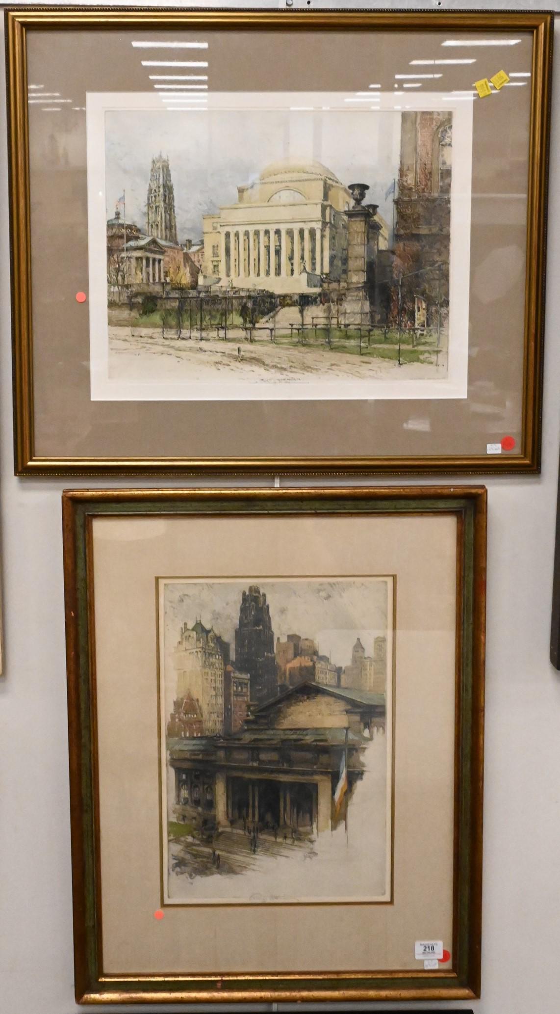 Lot of Two Luigi Kasimir (Austrian/American 1881 - 1962) Etchings (1 of 5)