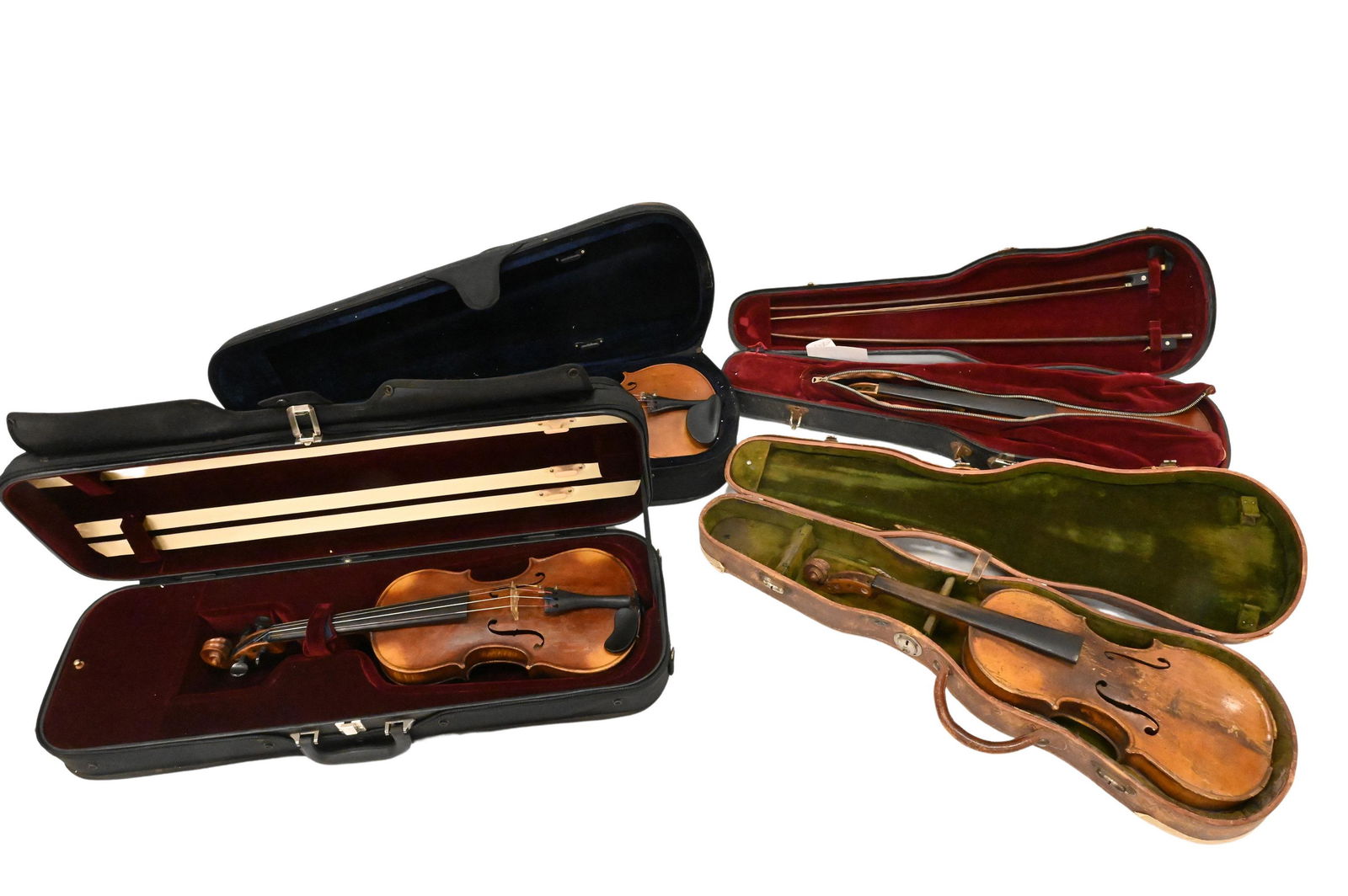 Group of Four Antonio Stradivari Violin Copies with Cases (1 of 8)