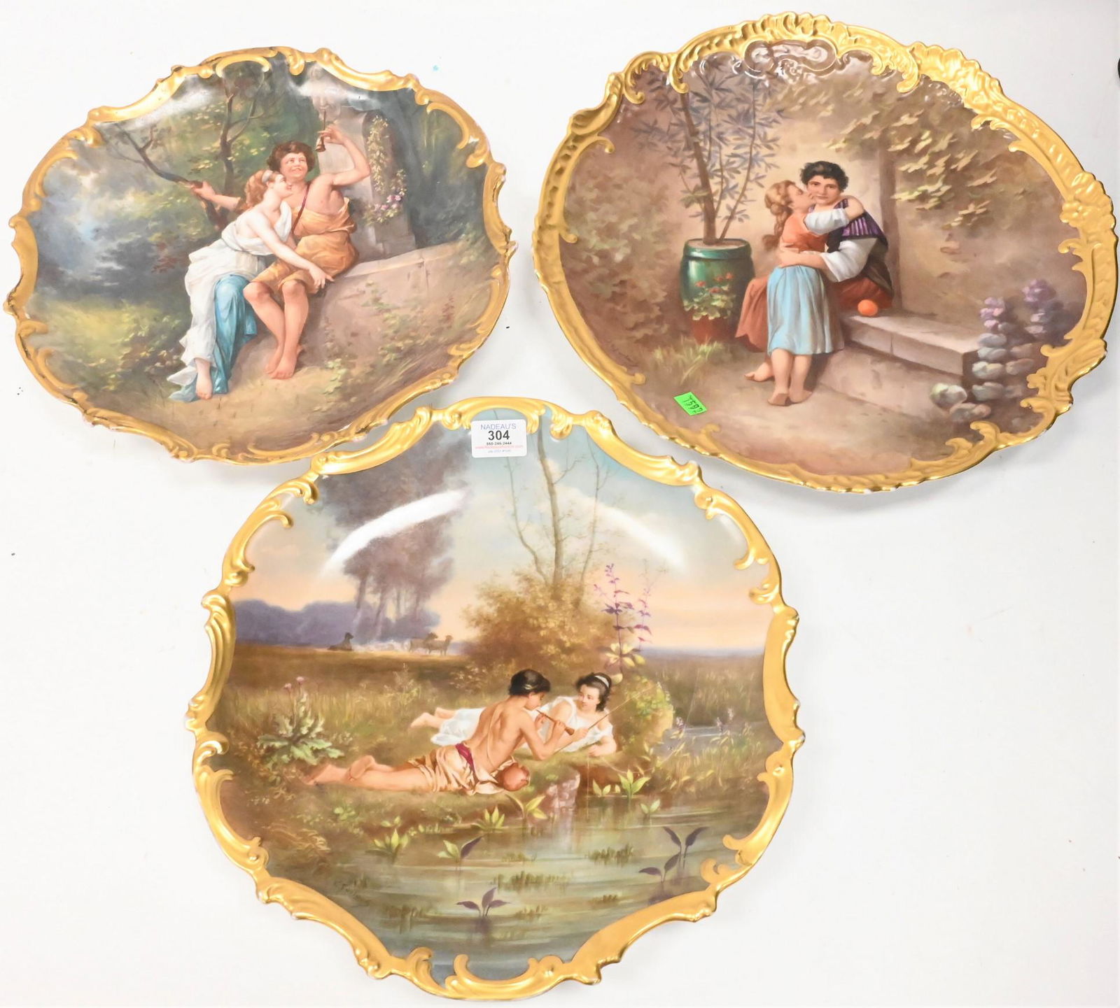 Three Limoges Large Charger Plates (1 of 6)