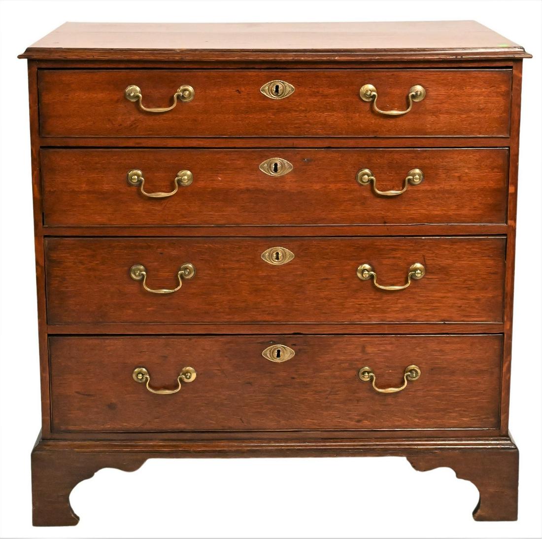 George III Oak Four Drawer Chest (1 of 5)