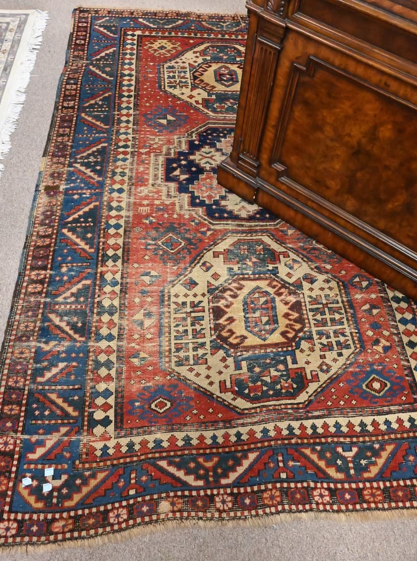 Caucasian Oriental Throw Rug (1 of 4)