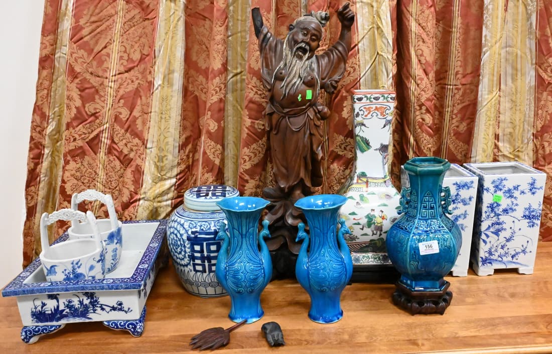 11 Piece Asian Blue and White Porcelain Grouping (1 of 8)