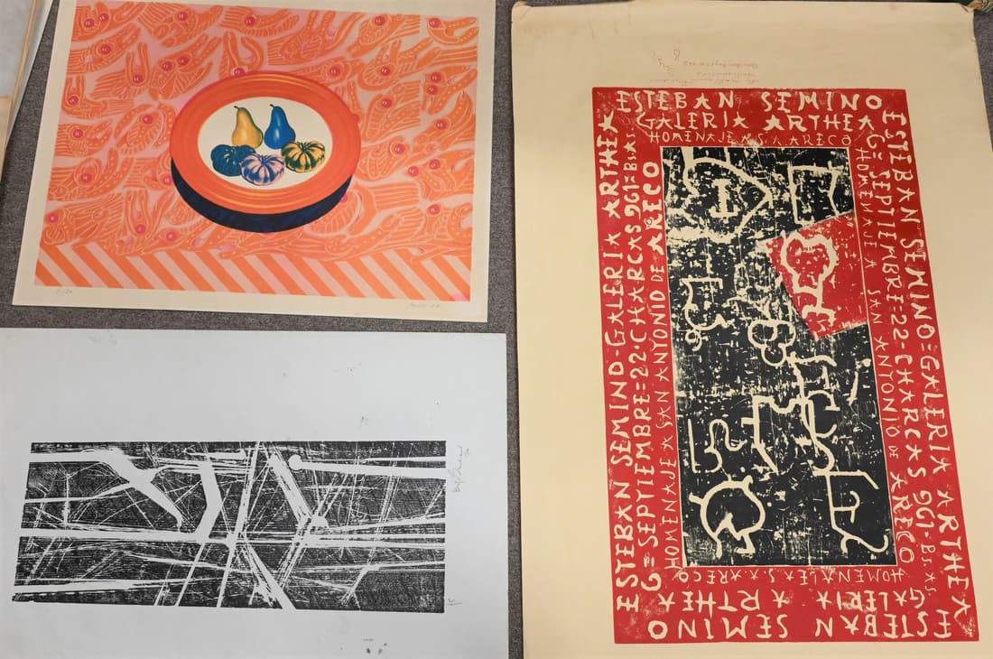 Five Piece Group of Vintage posters and Lithographs (1 of 6)