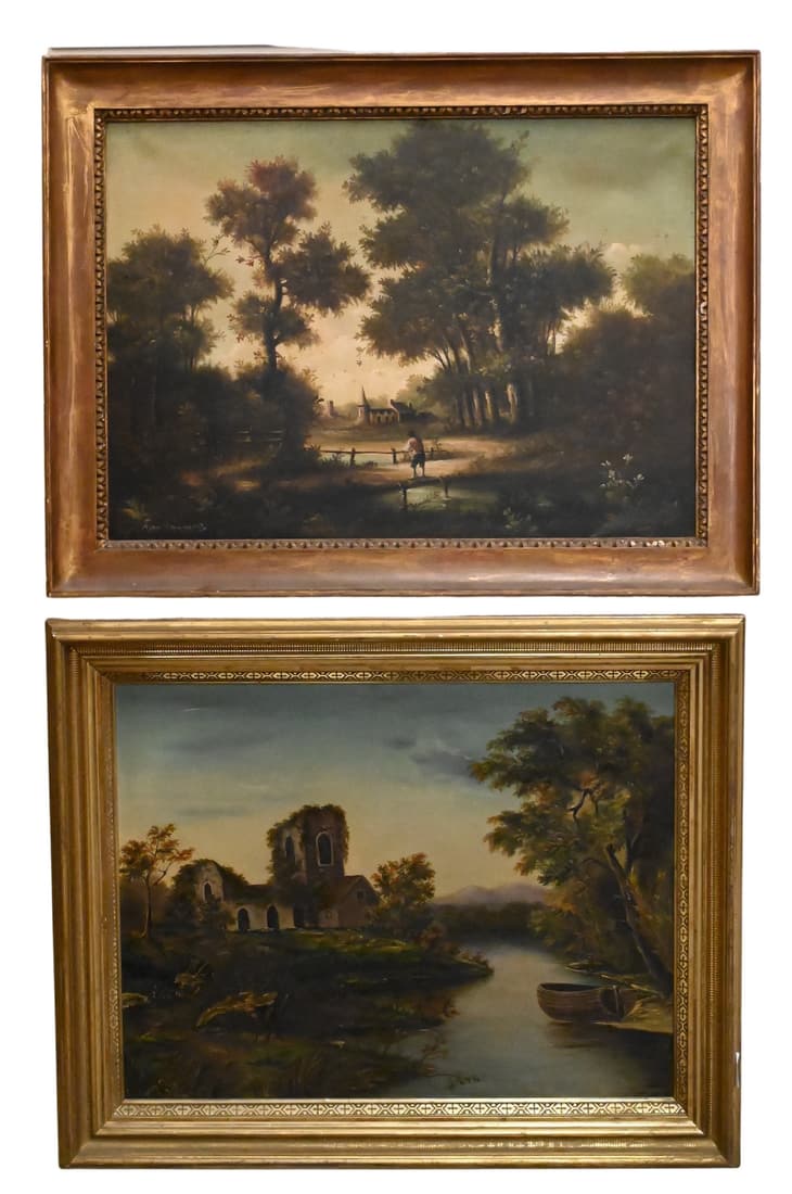 Two Early 20th Century Oil on Canvas Landscapes (1 of 8)