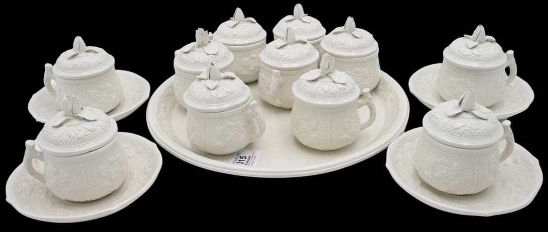 Vintage Mottahedeh Design Pont Aux Choux Pot De Creme Set (1 of 6)