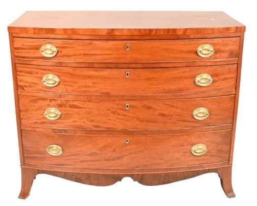 Federal Mahogany Bow Front Chest (1 of 5)