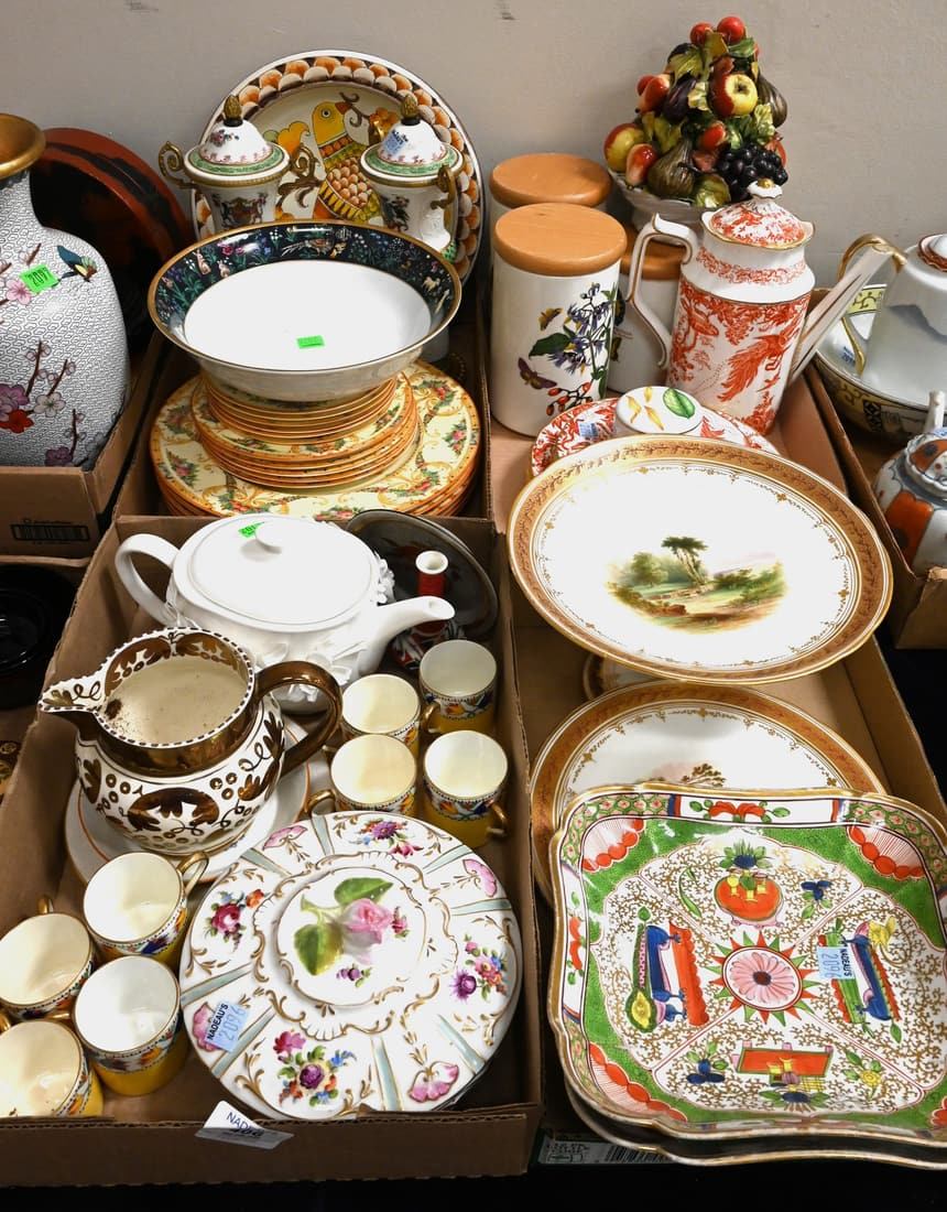 Four Tray Lots of European Porcelain Dishware (1 of 5)
