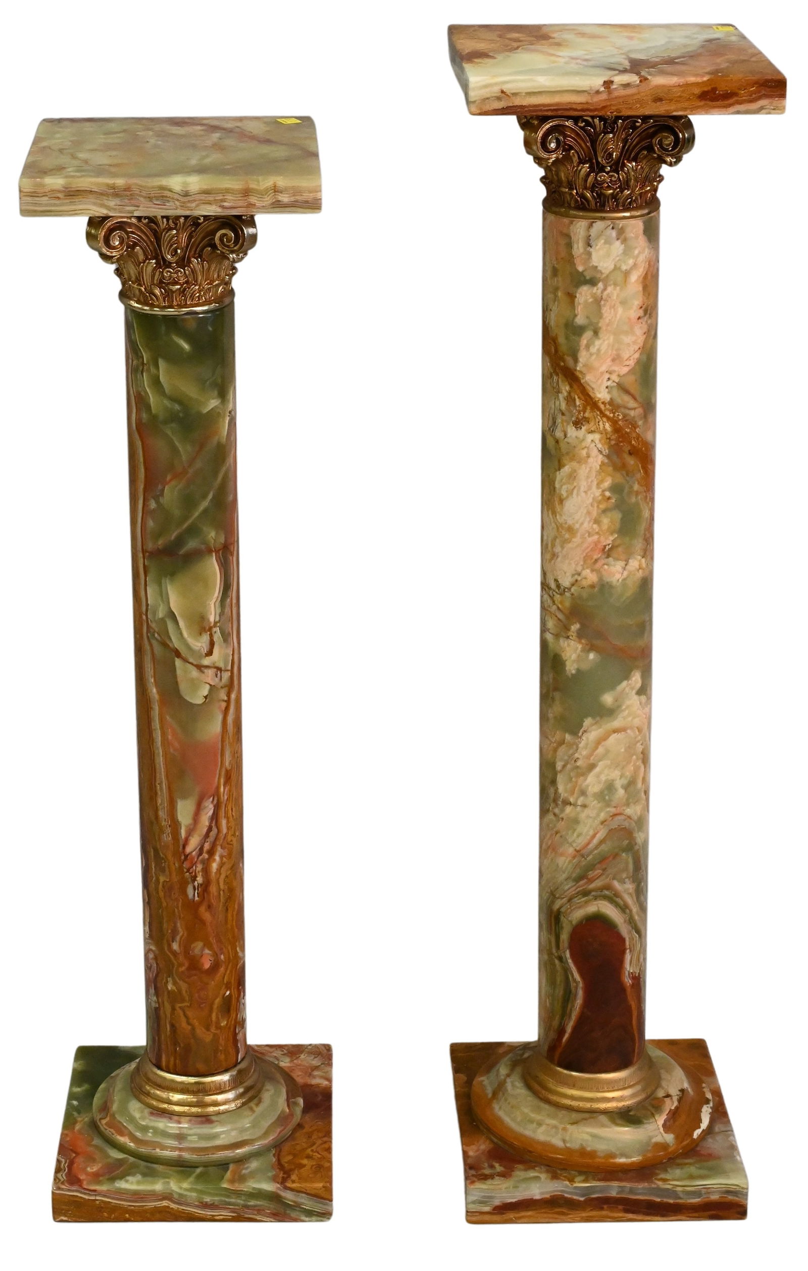 Near Pair of Onyx Contemporary Pedestals (1 of 5)