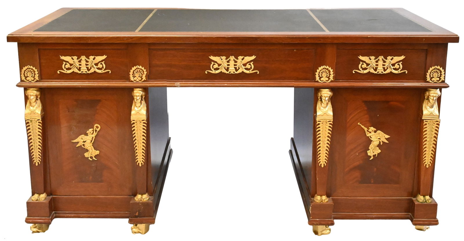 French Empire Revival Mahogany Desk (1 of 6)