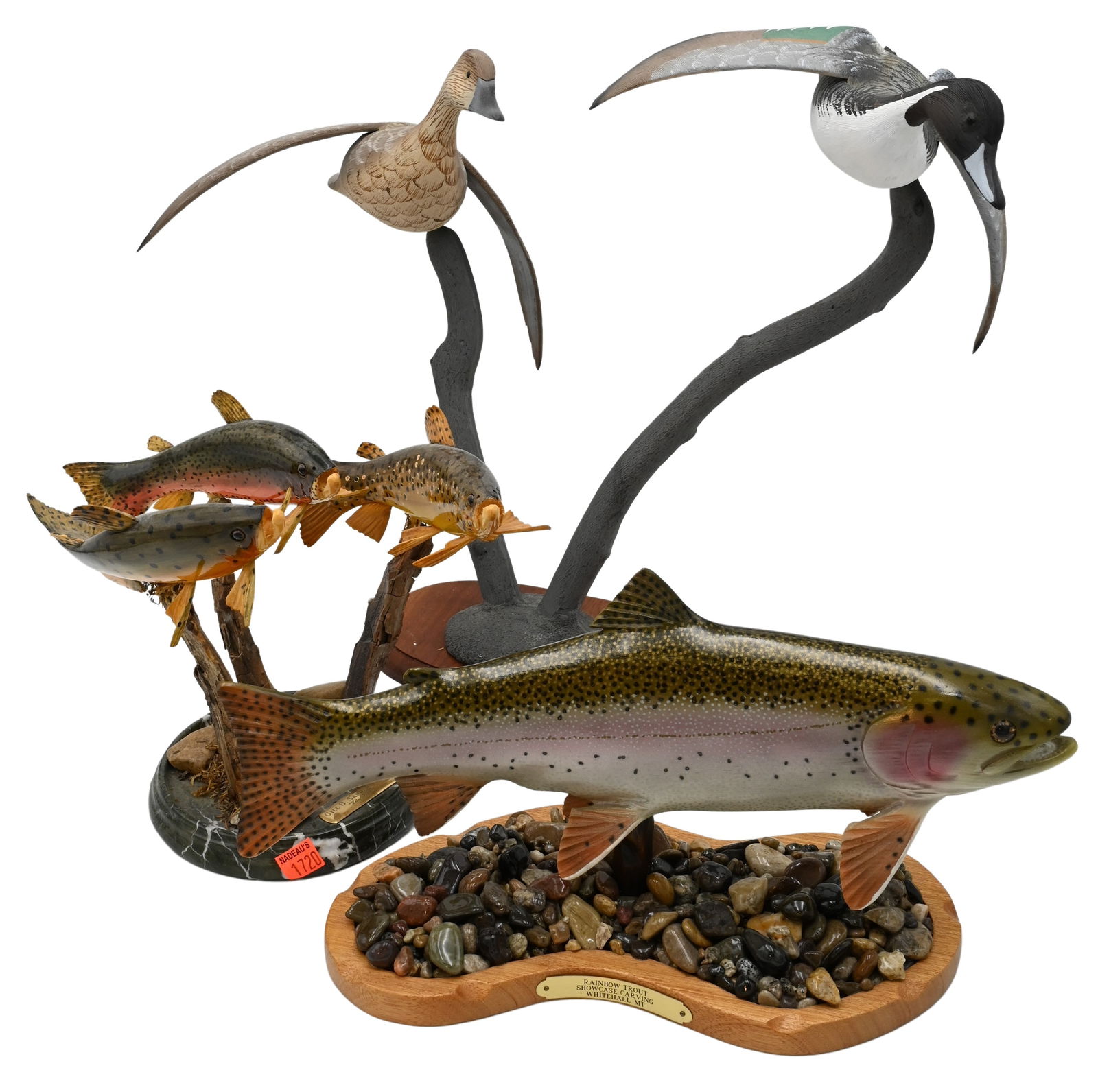 Three Wooden Showcase Game Trophies (1 of 10)