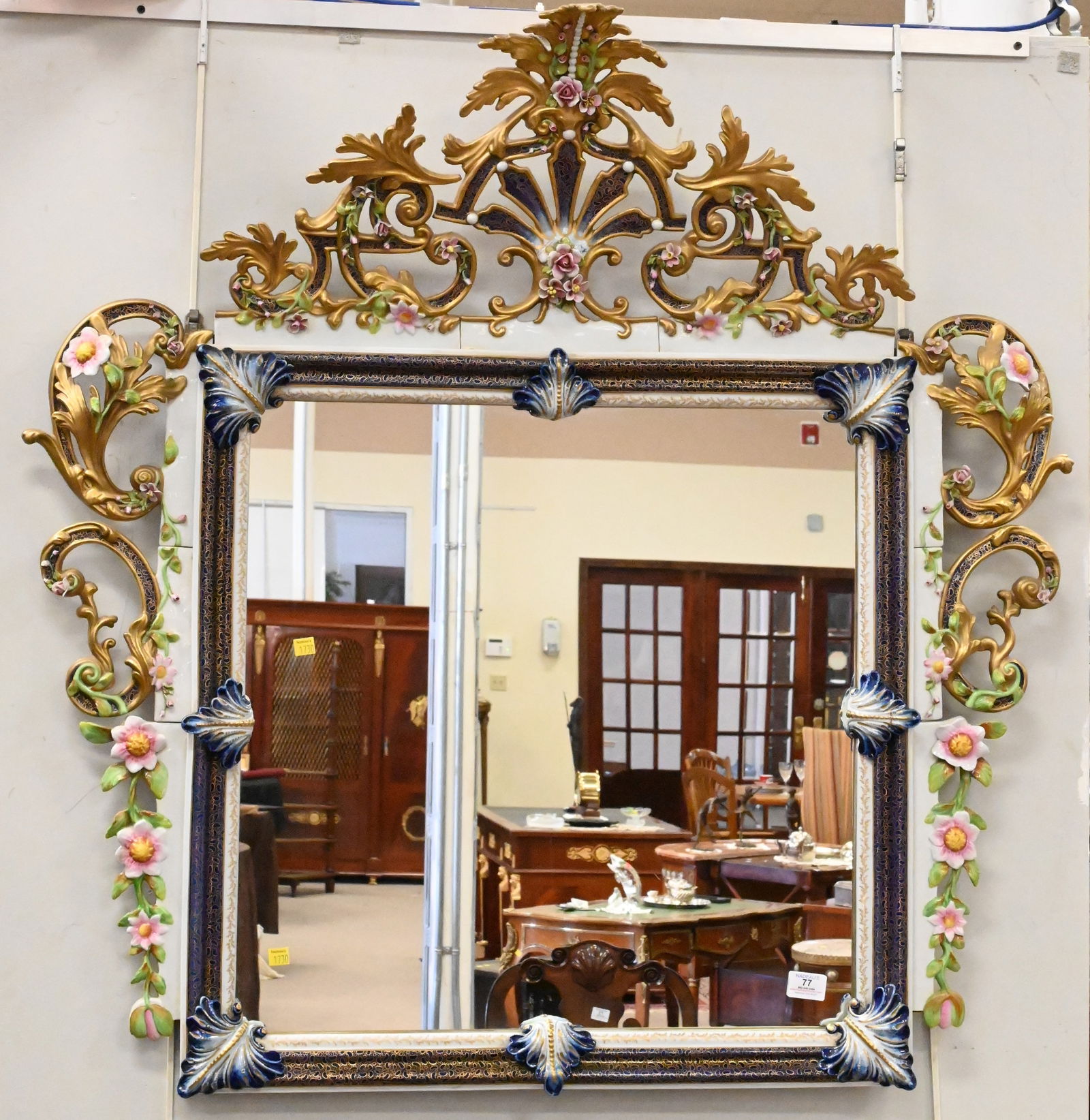 Capodimonte Porcelain Mirror (1 of 6)