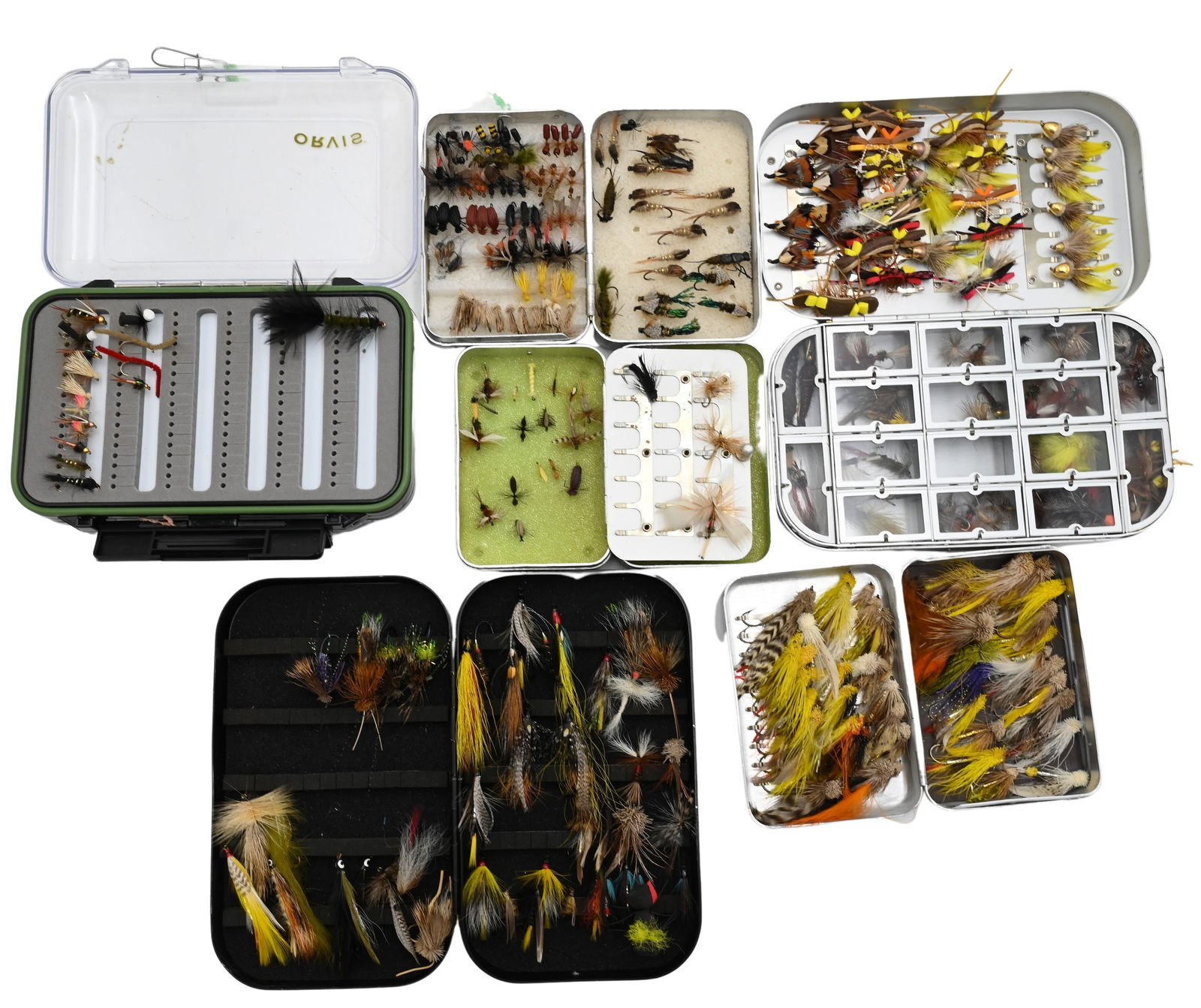 Six Fly Boxes Of Flies, Muddlers, Nymphs And Streamers Auction
