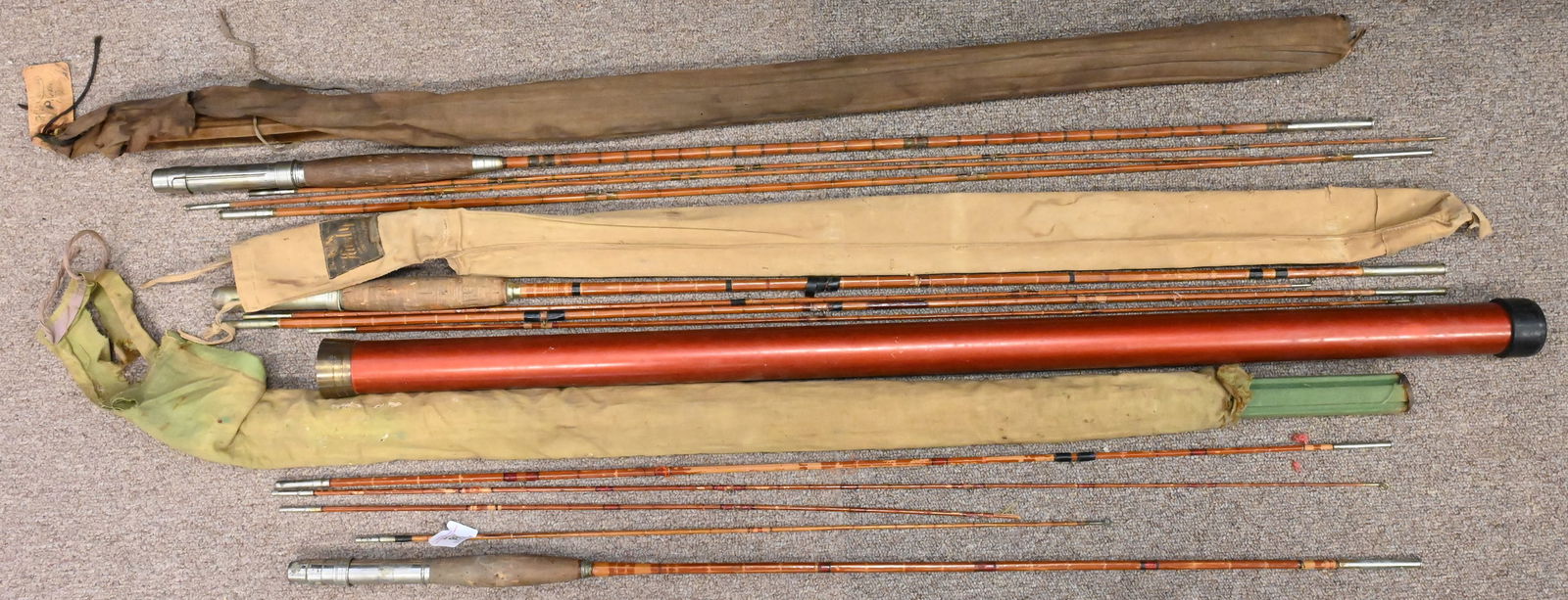 Three Vintage Bamboo Fly Rods (1 of 5)