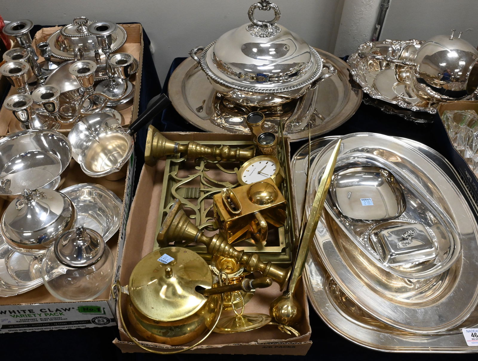 Large Grouping of Silver Plate and Brass (1 of 10)