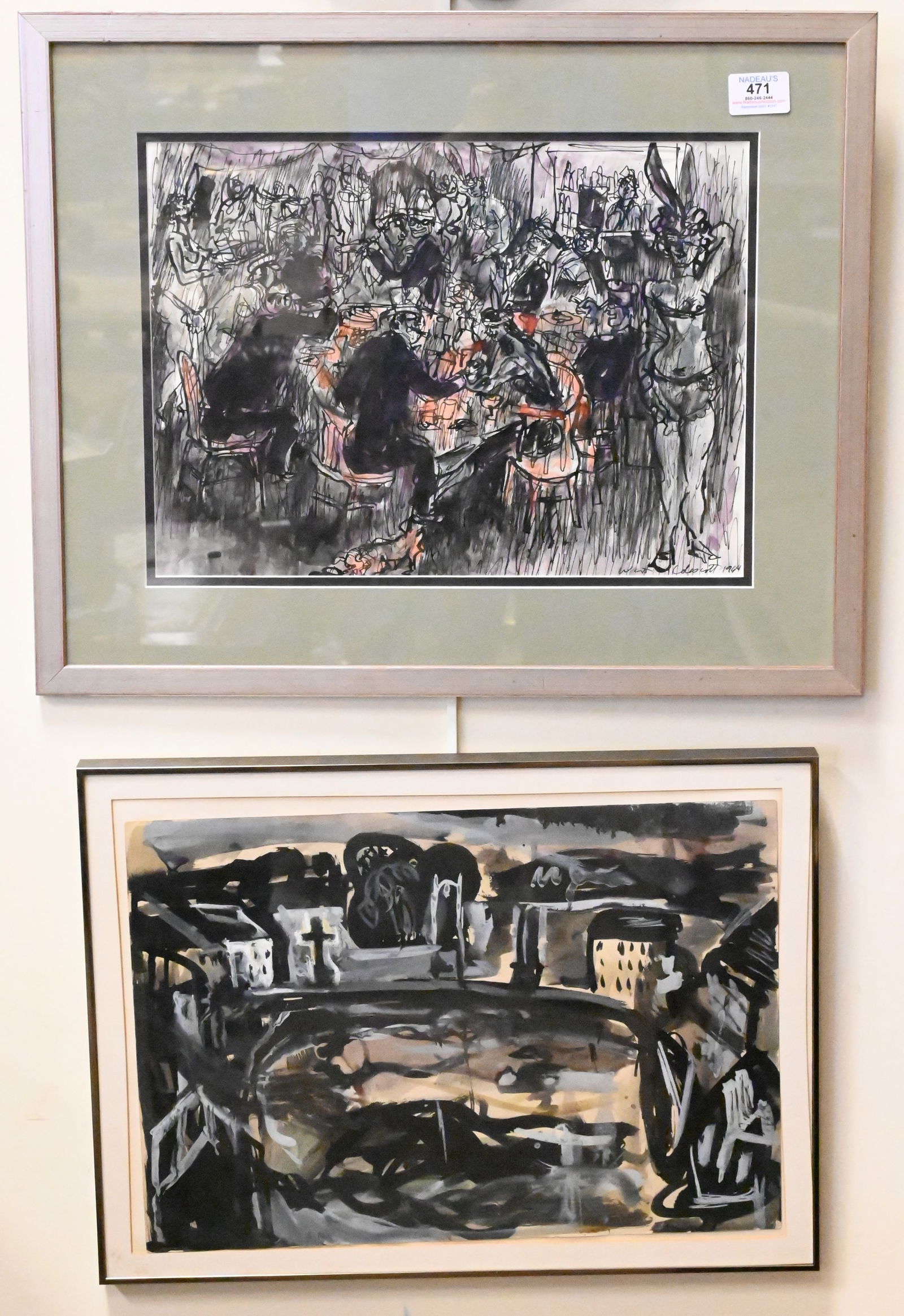 Two Warrington Colescott (American 1921-2018) Mixed Media on Paper Pieces (1 of 5)