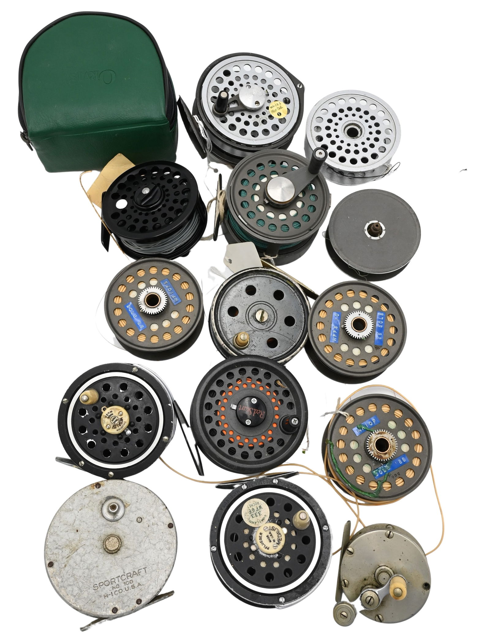Tray Lot of Nine Fly Reels (1 of 5)