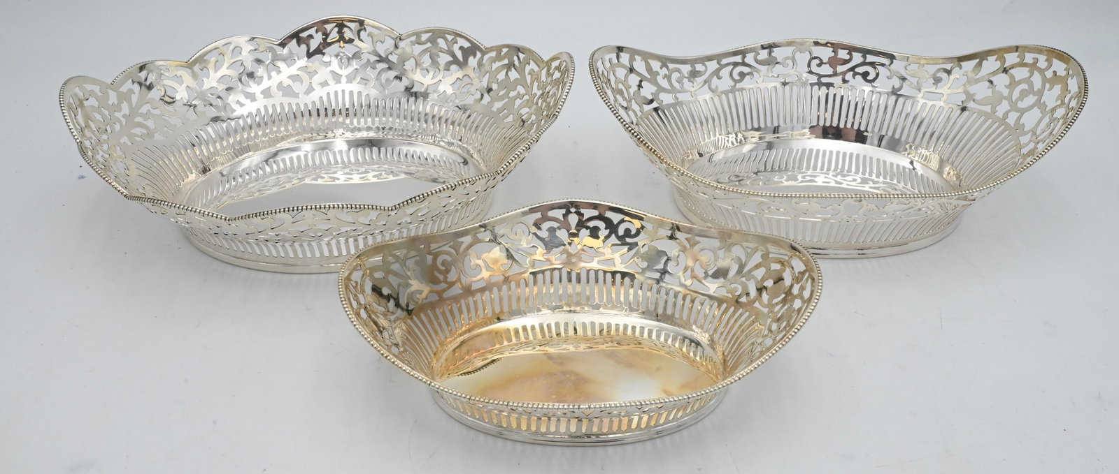 Set of Three Continental Silver Baskets (1 of 6)