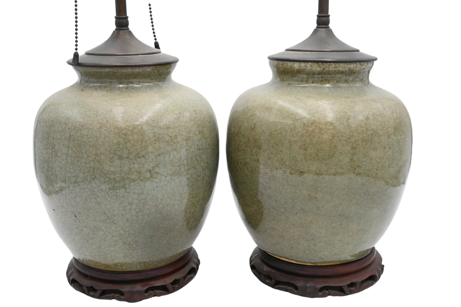 Pair of Mutin Crackle Glazed Vases (1 of 6)