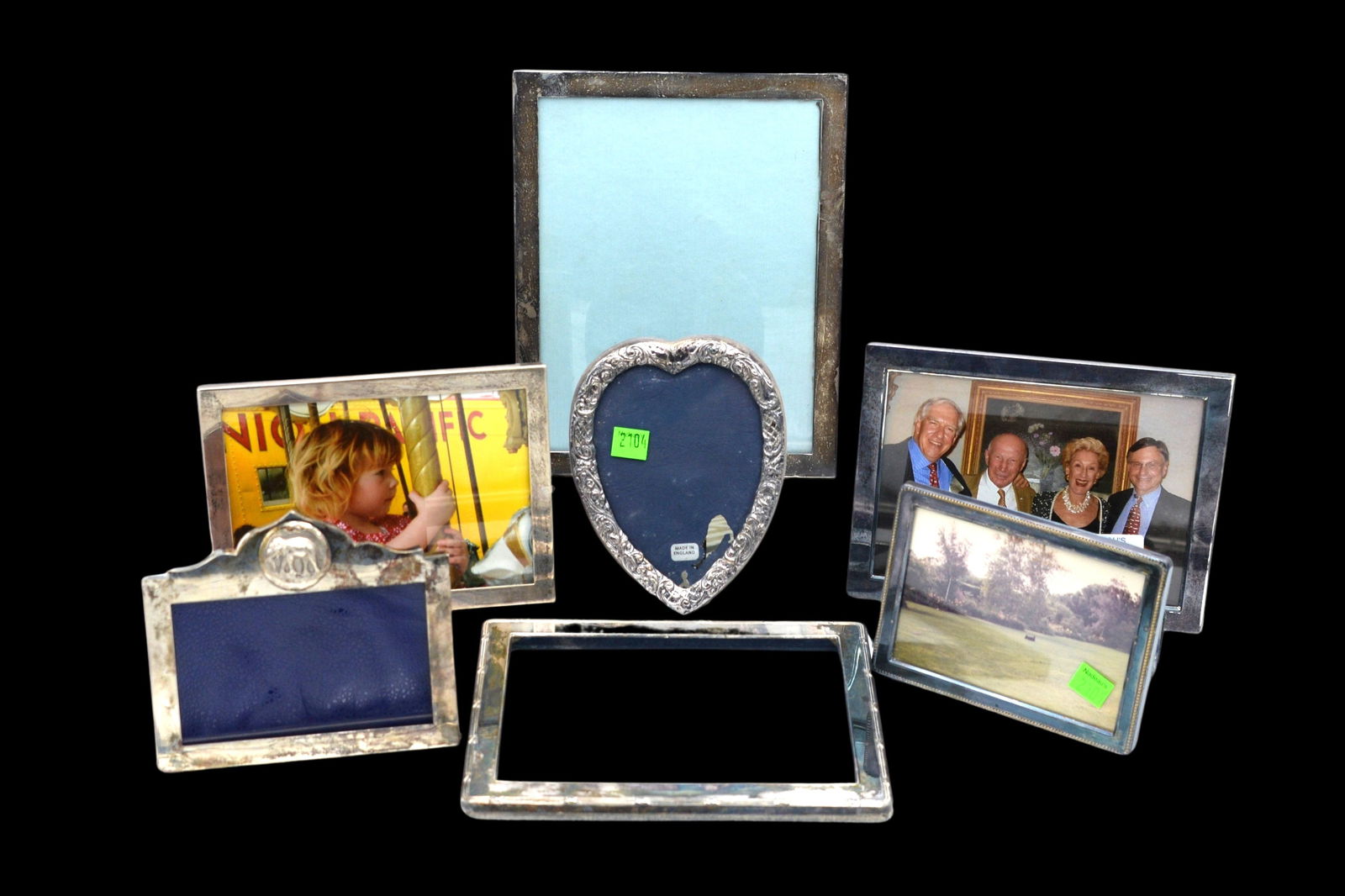 Tray lot of Silver Picture Frames (1 of 6)