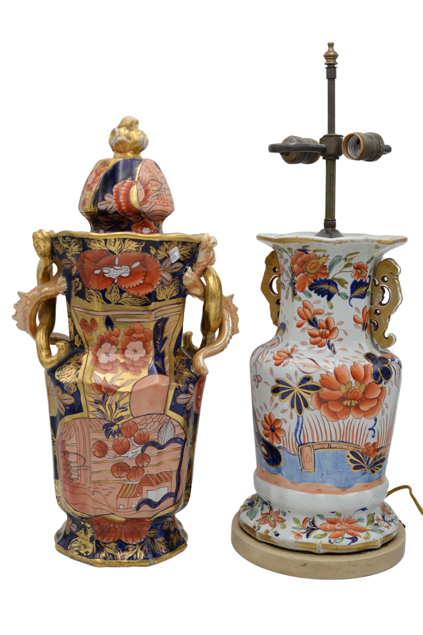 Two 19th English Ironstone Vases (1 of 9)