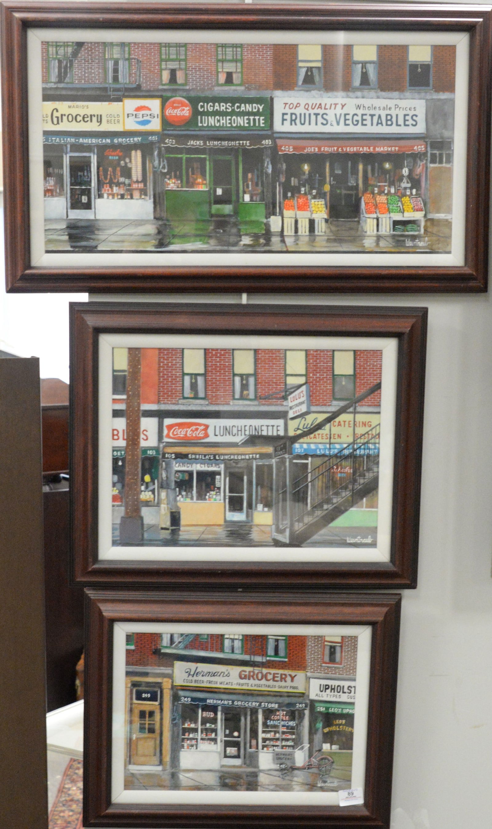 Four Herbert Weintraub (American 1934-2019) Watercolor on Canvas and Gouache (1 of 6)