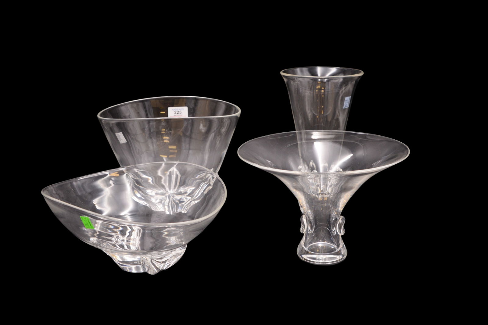 Four Piece Steuben Crystal Vase Group (1 of 5)