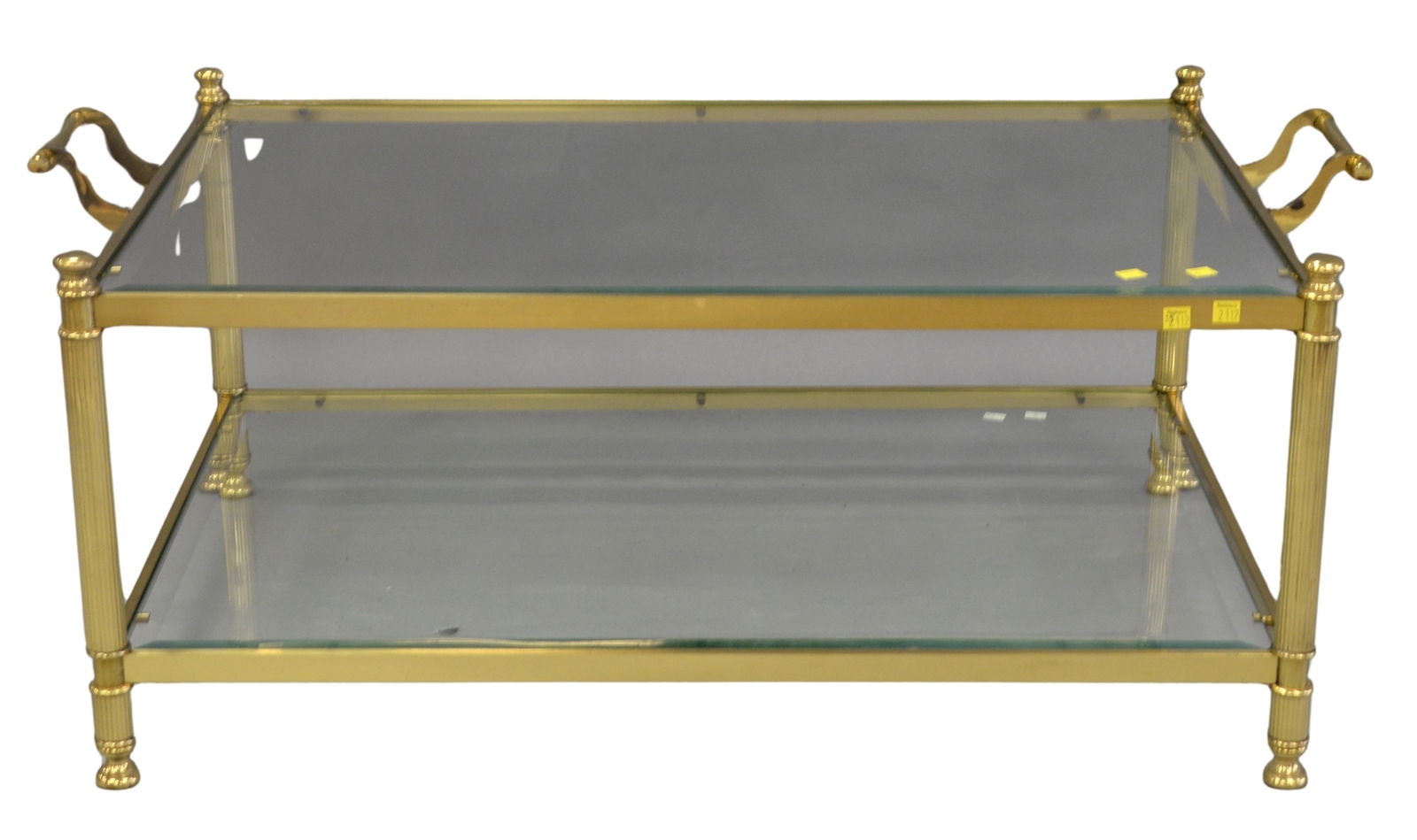 Brass Two Tier Cocktail Table (1 of 4)